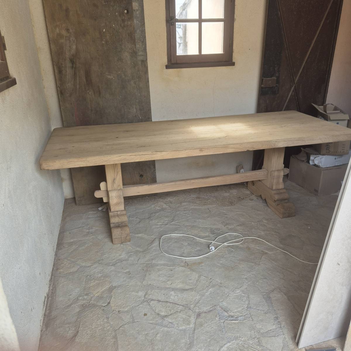 Aérogommage table monastère Cuers