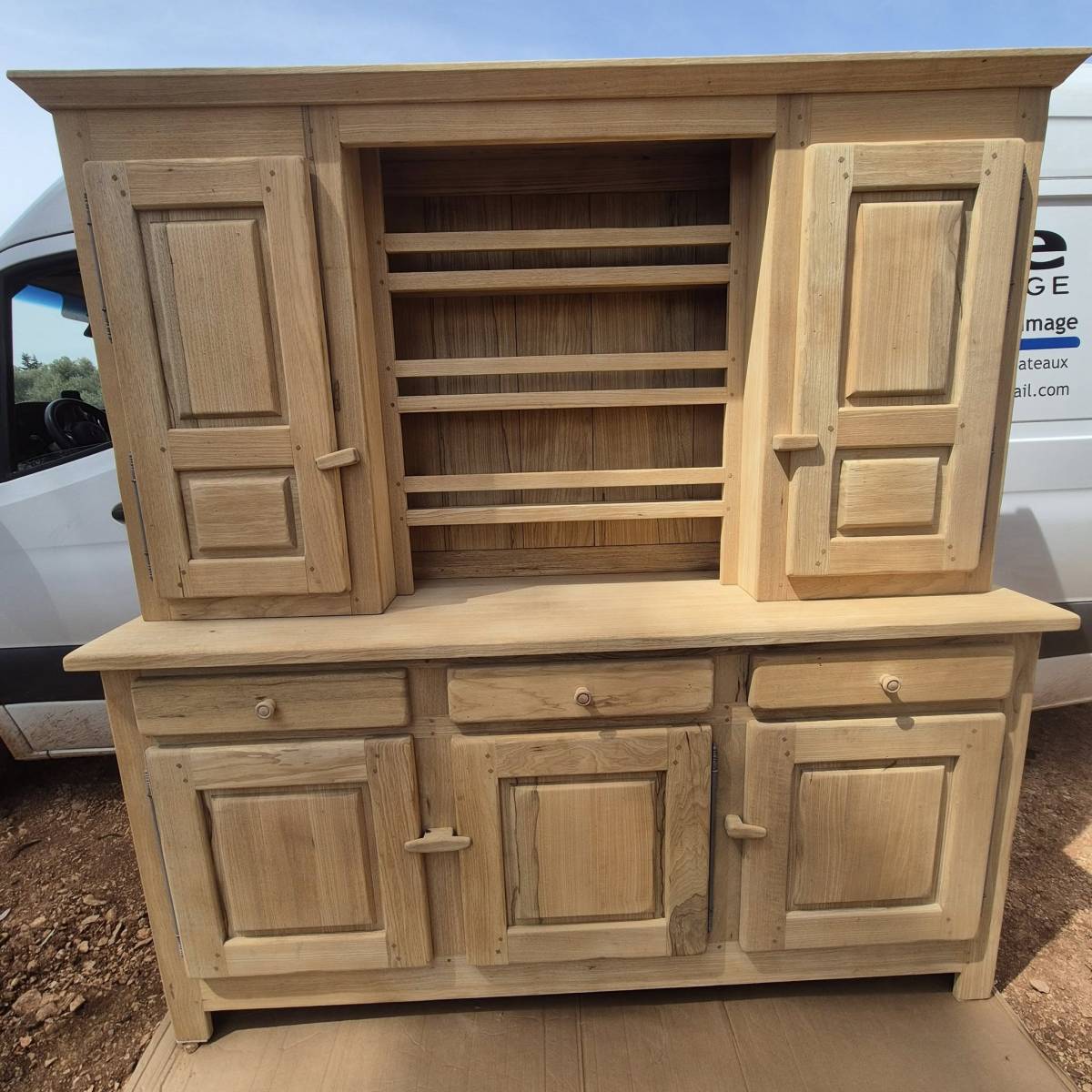 Aérogommage buffet en bois Le Pradet